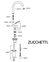 RECAMBIOS MONOMANDO LAVABO ISY22 ZUCCHETTI 